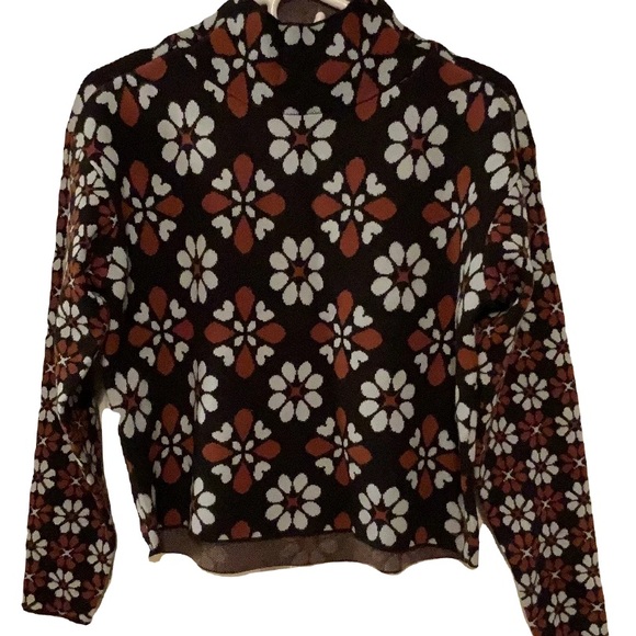 Anthropologie Sweaters - Anthropologie Floral Patterned Long Sleeve Top by Maeve